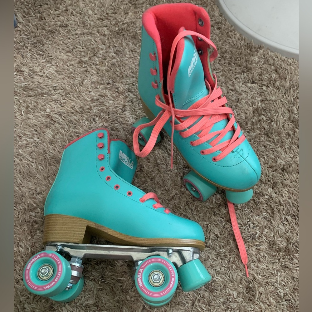 Impala Blue and pink roller skates